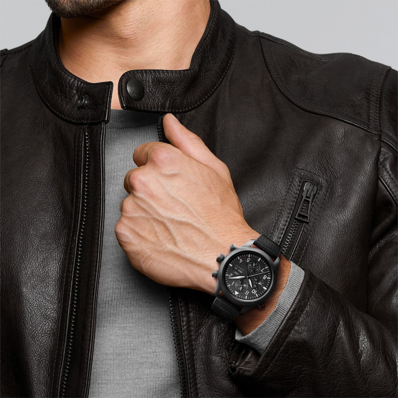Picture of PILOT’S WATCH DOUBLE CHRONOGRAPH TOP GUN CERATANIUM - AUTOMATIC 44 MM