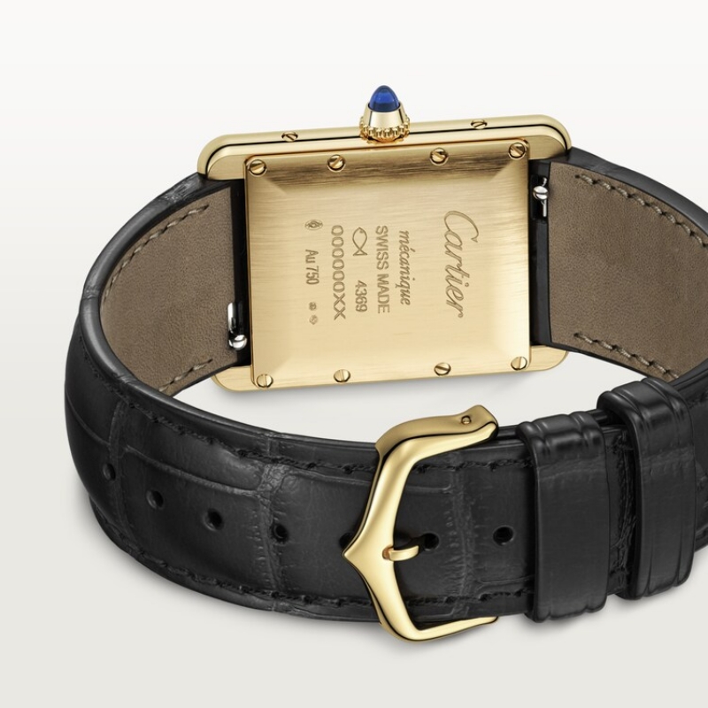 Picture of TANK LOUIS CARTIER - YELLOW GOLD CASE  BALCK DIAL