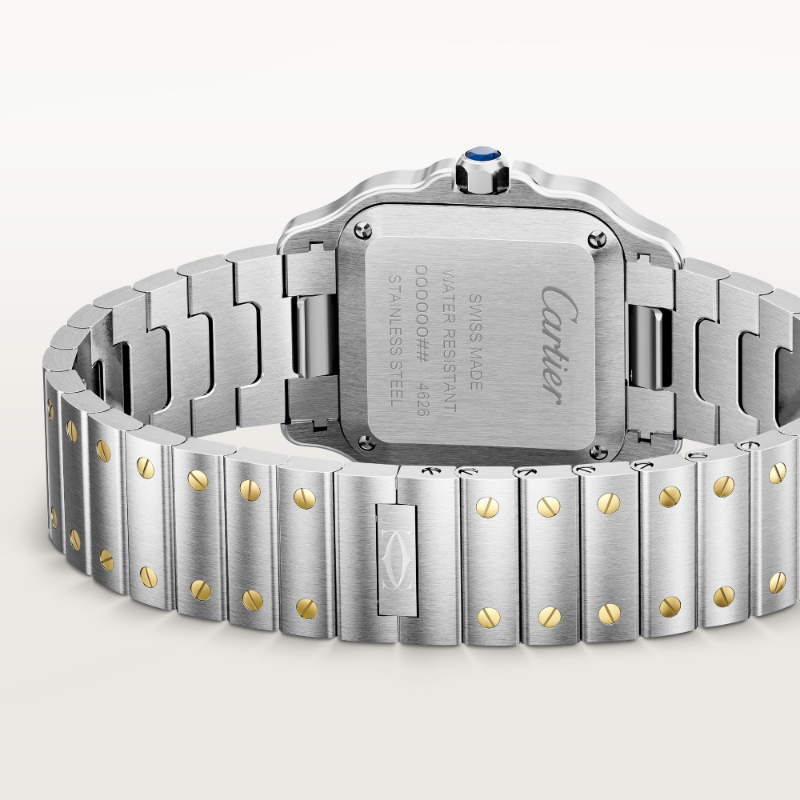 Resim SANTOS DE CARTIER - YELLOW GOLD & STEEL AUTOMATIC SMALL