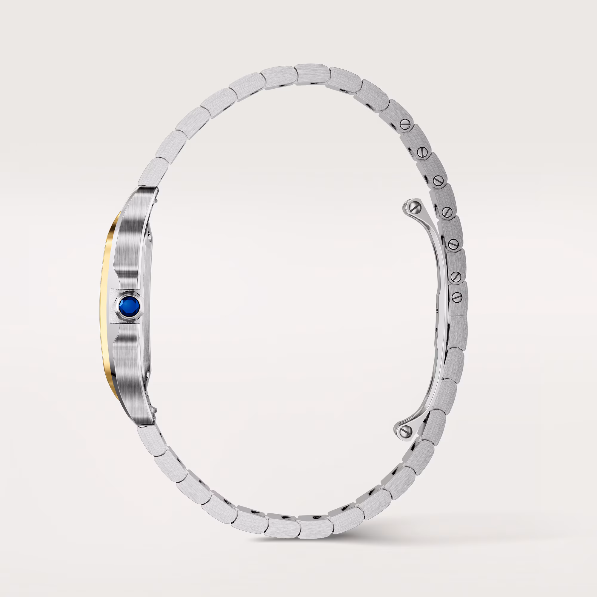 Resim SANTOS DE CARTIER - YELLOW GOLD & STEEL AUTOMATIC SMALL
