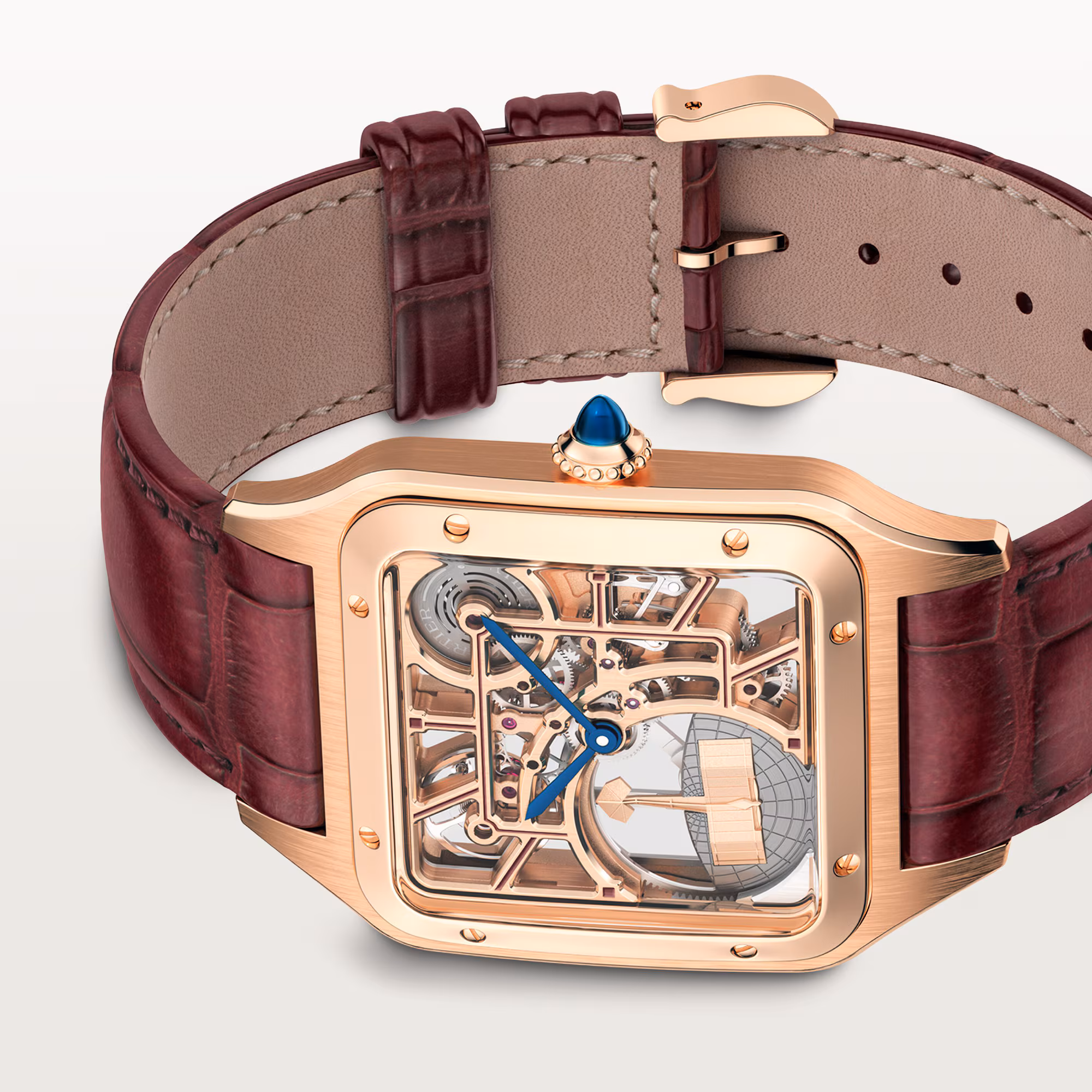 Resim SANTOS-DUMONT SKELETON WATCH EQUIPPED WITH A MICRO-ROTOR