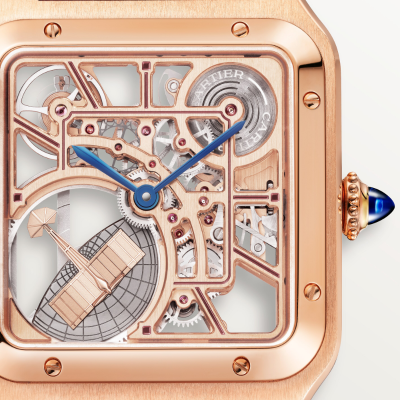 Resim SANTOS-DUMONT SKELETON WATCH EQUIPPED WITH A MICRO-ROTOR